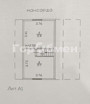 Дом 80м², 1-этажный, участок 7 сот.  