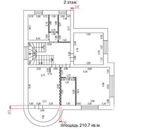 Дом 210м², 2-этажный, участок 5 сот.  