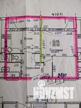 1-к квартира, на длительный срок, 54м2, 12/19 этаж