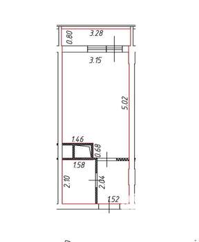 Студия квартира, на длительный срок, 25м2, 3/18 этаж