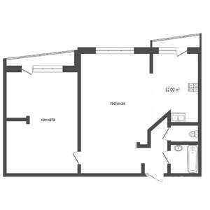 2-к квартира, на длительный срок, 68м2, 11/19 этаж