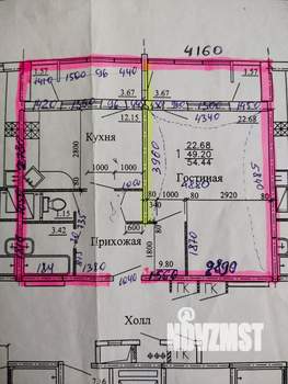 1-к квартира, на длительный срок, 55м2, 12/19 этаж