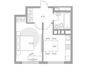 1-к квартира, вторичка, 29м2, 5/23 этаж