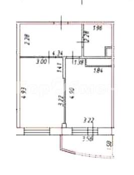 1-к квартира, вторичка, 44м2, 9/14 этаж