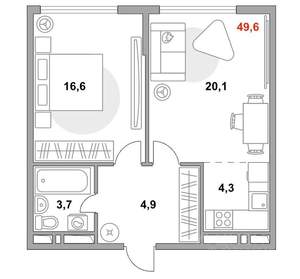 2-к квартира, вторичка, 50м2, 14/23 этаж