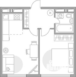 2-к квартира, строящийся дом, 41м2, 5/23 этаж