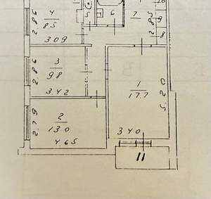 3-к квартира, вторичка, 69м2, 11/16 этаж