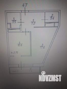 1-к квартира, вторичка, 42м2, 11/23 этаж