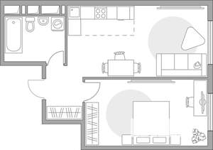 2-к квартира, строящийся дом, 41м2, 23/23 этаж