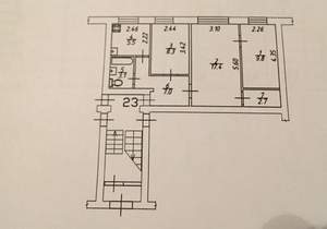 3-к квартира, вторичка, 54м2, 1/5 этаж