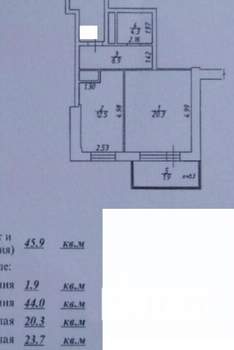1-к квартира, вторичка, 44м2, 16/18 этаж