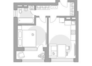 1-к квартира, вторичка, 42м2, 12/13 этаж