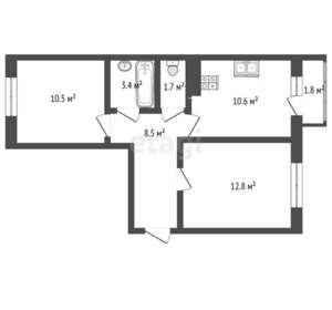 2-к квартира, вторичка, 49м2, 8/23 этаж