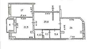 3-к квартира, вторичка, 107м2, 11/18 этаж