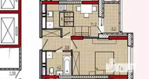 1-к квартира, вторичка, 33м2, 19/25 этаж