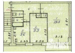 2-к квартира, вторичка, 45м2, 4/5 этаж