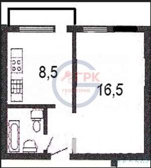 1-к квартира, вторичка, 31м2, 8/17 этаж