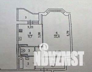 1-к квартира, вторичка, 45м2, 6/17 этаж