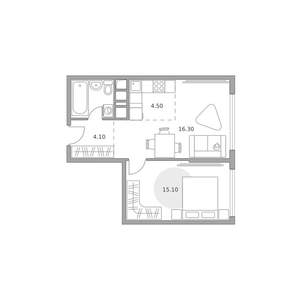 2-к квартира, вторичка, 44м2, 14/23 этаж