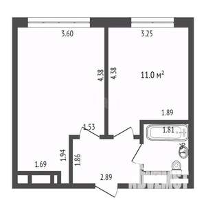 2-к квартира, вторичка, 41м2, 21/23 этаж