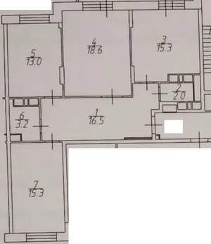 3-к квартира, вторичка, 89м2, 4/18 этаж