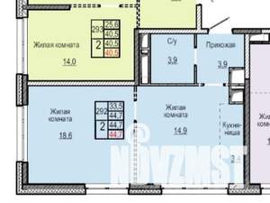 1-к квартира, вторичка, 45м2, 16/23 этаж