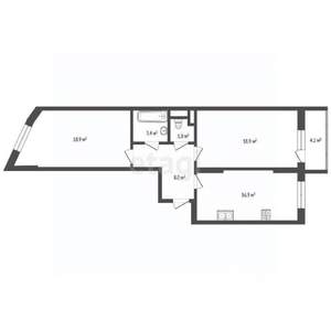 2-к квартира, вторичка, 68м2, 2/23 этаж