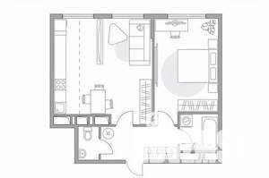 2-к квартира, вторичка, 49м2, 12/23 этаж