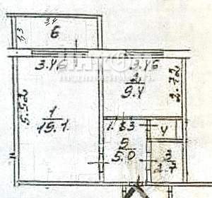 1-к квартира, вторичка, 40м2, 3/9 этаж