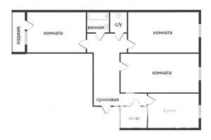 3-к квартира, вторичка, 62м2, 3/9 этаж