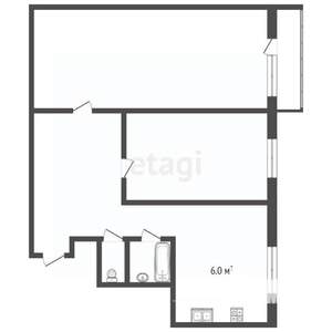 2-к квартира, вторичка, 42м2, 5/5 этаж