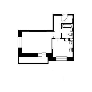 1-к квартира, вторичка, 40м2, 1/18 этаж