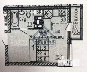 Студия квартира, вторичка, 24м2, 21/23 этаж