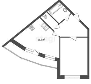 2-к квартира, вторичка, 52м2, 13/23 этаж