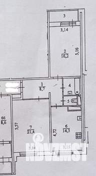 2-к квартира, вторичка, 67м2, 11/16 этаж