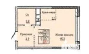 Студия квартира, вторичка, 25м2, 5/19 этаж