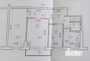 3-к квартира, вторичка, 55м2, 2/5 этаж
