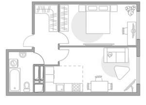 2-к квартира, вторичка, 43м2, 5/23 этаж