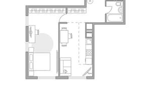 2-к квартира, вторичка, 49м2, 21/23 этаж