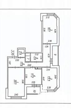 3-к квартира, вторичка, 86м2, 17/17 этаж