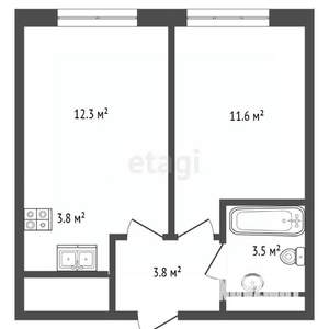 1-к квартира, вторичка, 35м2, 10/23 этаж