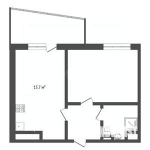 1-к квартира, вторичка, 44м2, 14/17 этаж
