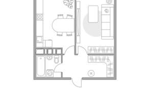 1-к квартира, строящийся дом, 38м2, 4/13 этаж