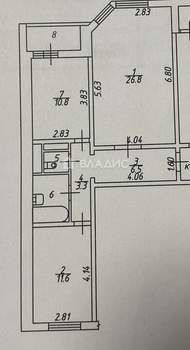 2-к квартира, вторичка, 65м2, 18/19 этаж