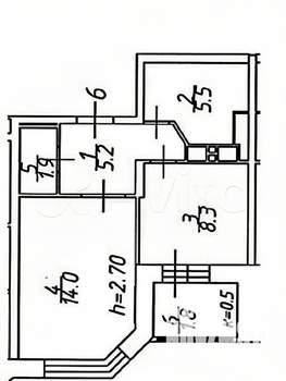 1-к квартира, вторичка, 37м2, 2/17 этаж