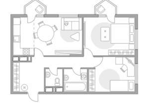 3-к квартира, строящийся дом, 71м2, 3/23 этаж