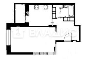 1-к квартира, вторичка, 41м2, 13/26 этаж