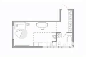 Студия квартира, вторичка, 29м2, 2/23 этаж