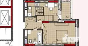 1-к квартира, вторичка, 36м2, 19/25 этаж