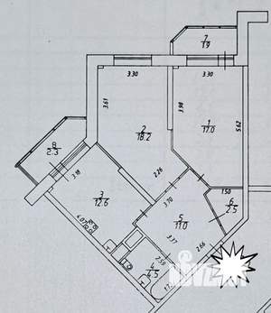 2-к квартира, вторичка, 70м2, 14/14 этаж